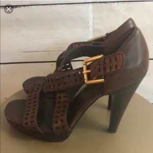 Jessica Simpson Derry sandals heels brown leather